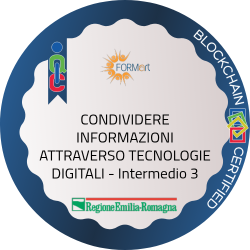 CONDIVIDERE INFORMAZIONI ATTRAVERSO TECNOLOGIE DIGITALI - Intermedio 3